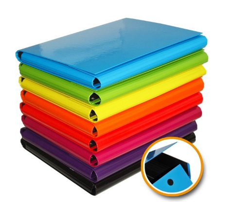 Teczka skrzydłowa z rzepem szara A4 35mm Barbara