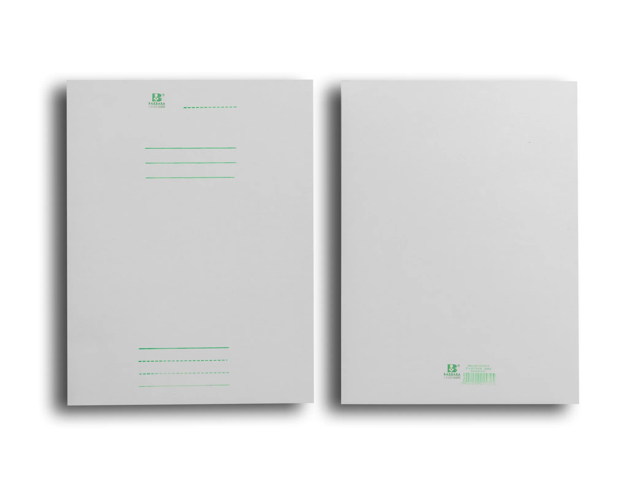 Skoroszyt z listwą A4 350g nadruk Barbara