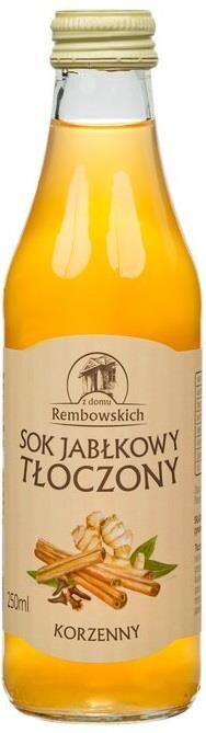 Sok nieklarowany jabłkowy korzenny 0,25l z domu Rembowskich 12sz