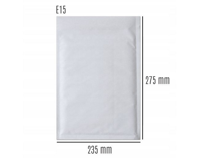 Koperta powietrzna z warstwą folii bąbelkowej 15/E rozm. wewn. 215 x 265 mm biała AG