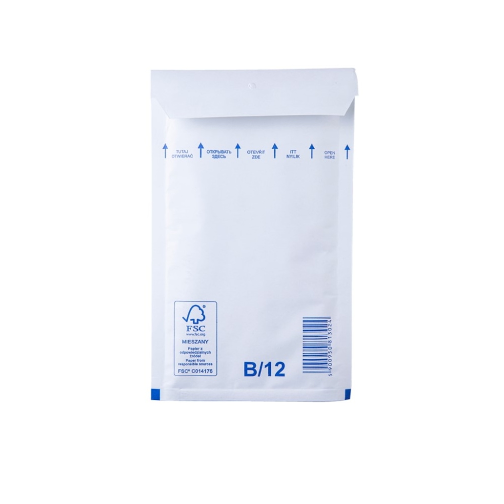 Koperta powietrzna z warstwą folii bąbelkowej 11/A rozm. wewn. 95 x 165 mm biała AG