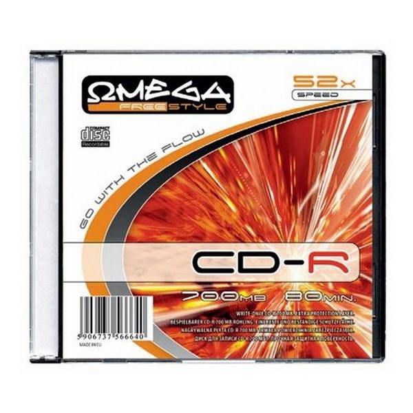 Płyta CD-R 80minx52/700MB Slim OMEGA