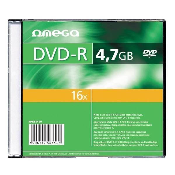 DVD-R 4,7 GB Omega slim