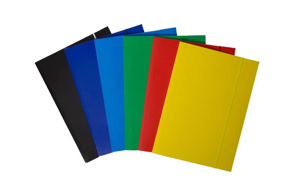 TECZKA KARTONOWA Z GUMKĄ BANTEX A4 JASNONIEBIESKI