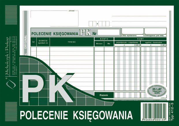 PK Polecenie księgowania A5(poziom)