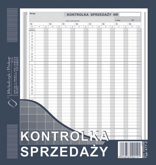 Kontrolka sprzedaży 2/3 A4