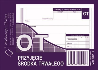 OT Przyjęcie środka trwałego