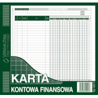 KF Karta kontowa finansowa 2/3 A4
