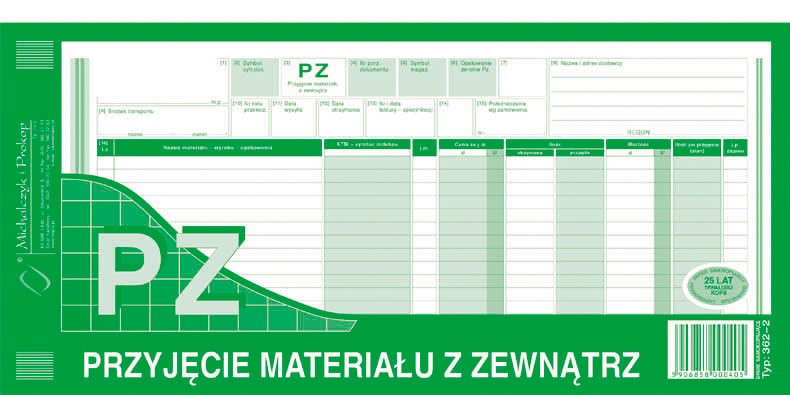 PZ Przyjęcie materiałów 1/3 A3