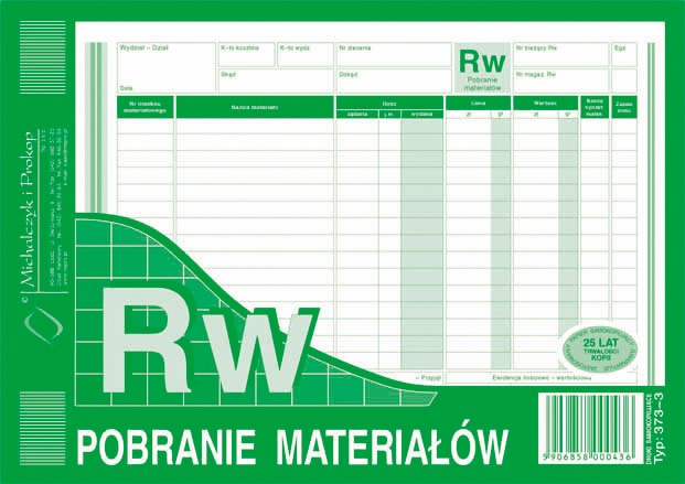 RW Pobranie materiału A5