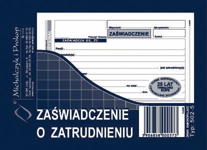 Zaświadczenie o zatrudnieniu