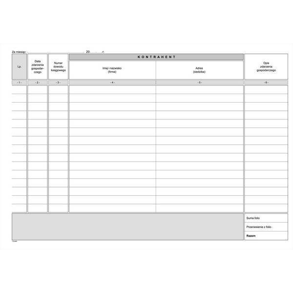 Podatkowa księga przych. i rozch.A4