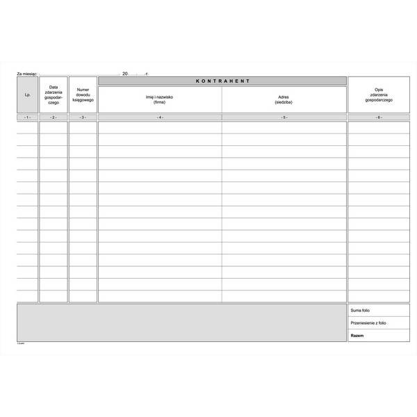 Podatkowa księga przych.i rozch.A5