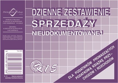 Dzienne zest. sprz.księ.nieudok.