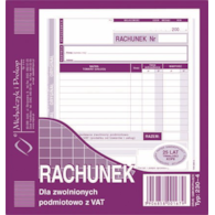 Rachunek 2/3 A5 dla zwol. z vat