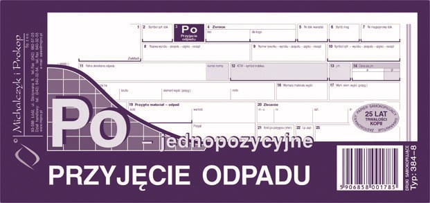 PO Przyjęcie odpadu - jednopozyc.