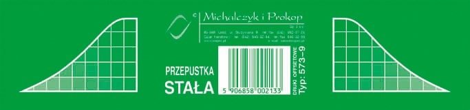 Przepustka stała format A7 typ 573-9 50 sztuk