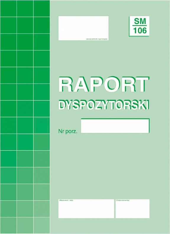 RD Raport Dyspozytorski A4 (SM/106)