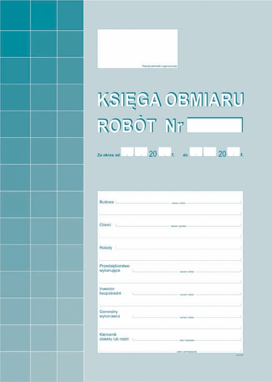 Księga Obmiaru Robót A4