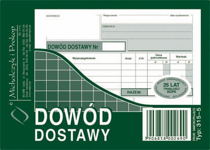 Dowód dostawy A6