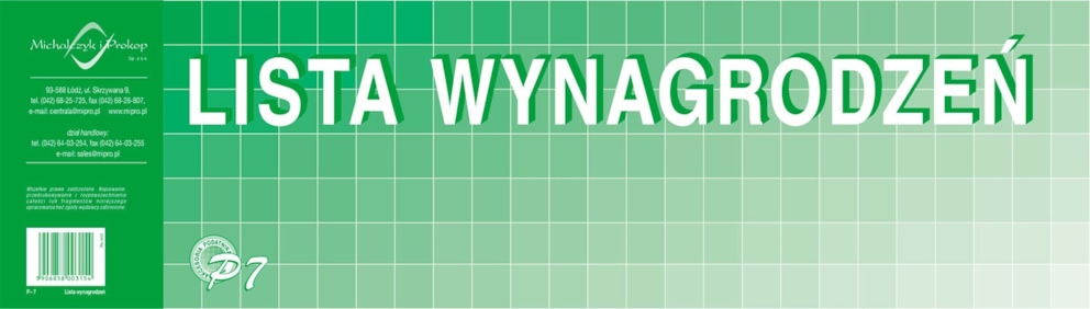 Lista wynagrodzeń 1/5 B2
