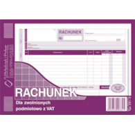 Rachunek A5 dla zw.z VAT (poziom)