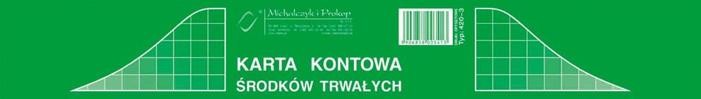 Karta kontowa śr.trwałych A5 (a`20)