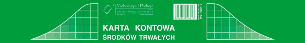 Karta kontowa śr.trwałych A5 (a`20)