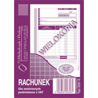 Rachunek A6 dla zw.z VAT pion(wiel)