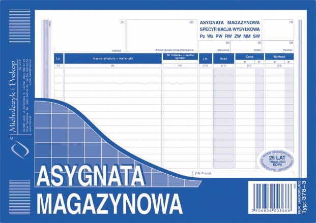 Asygnata magazynowa A-5