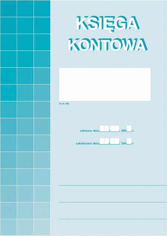 Księga kontowa A4