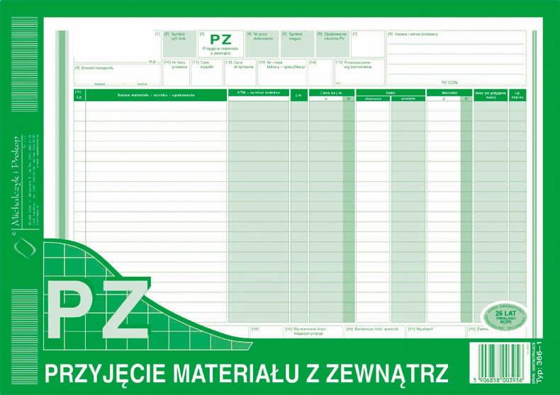 PZ Przyjęcie mater. z zewnątrz A4