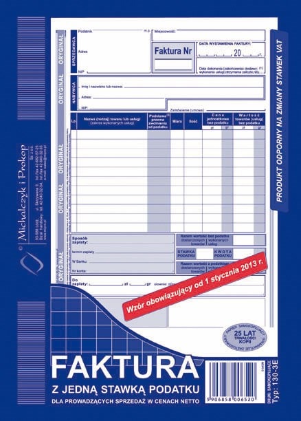 Faktura A5 z jedn.st.pod.(pion)