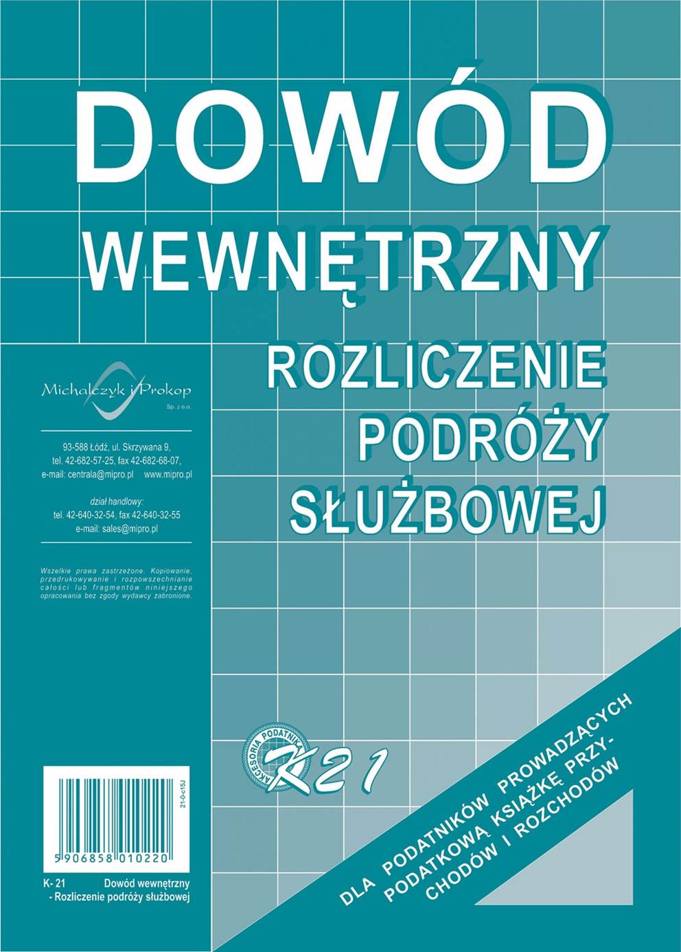 Rozl.podr.służbowej - dowód wew.A5