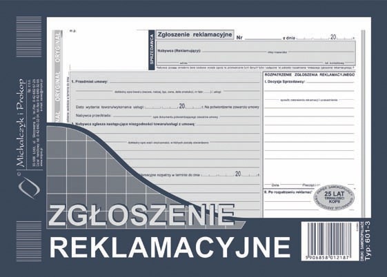 A5 ZR Zgłoszenie Reklamacyjne (2k)