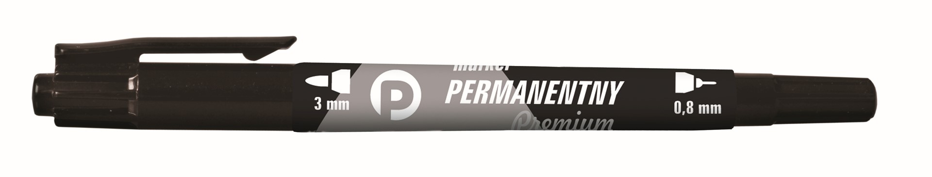 MARKER PERM. PREMIUM 2 KOŃCÓWKI CZARNY