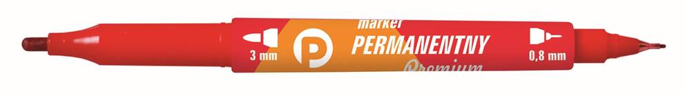 MARKER PERM. PREMIUM 2 KOŃCÓWKI CZERW.