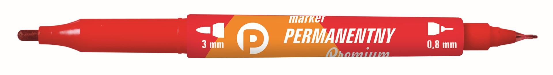 MARKER PERM. PREMIUM 2 KOŃCÓWKI CZERW.