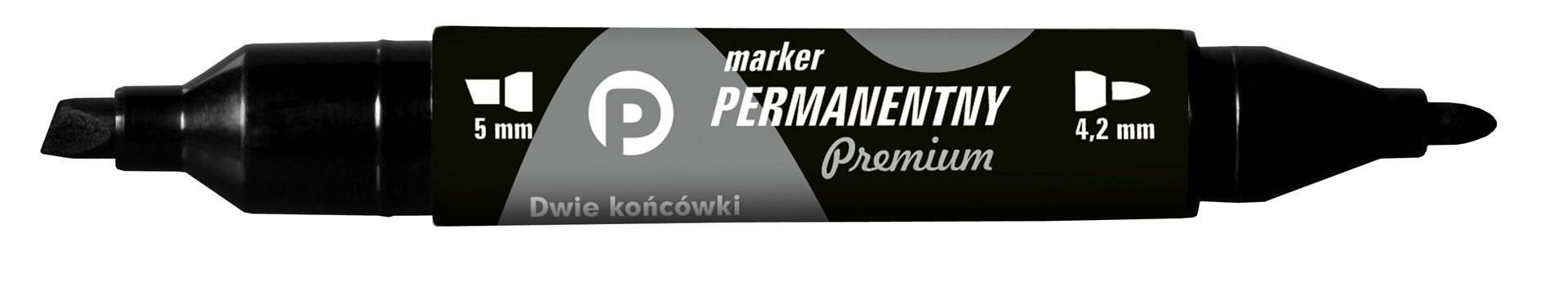 MARKER PERM. PREMIUM 2 KOŃCÓWKI CZARNY