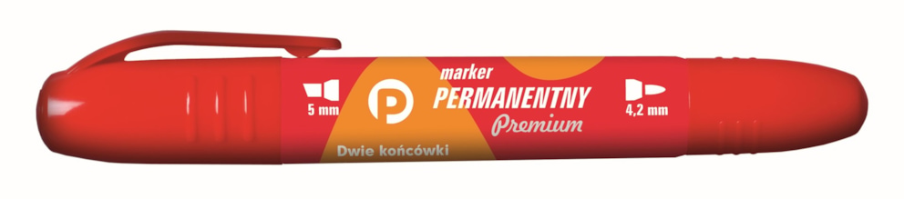 Marker Tetis 2-str  czerwony KM315