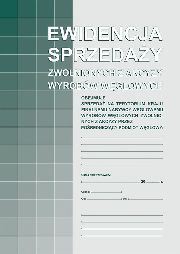 Ewid.sprzed.zwol.z akcyzy wyr.węgl.
