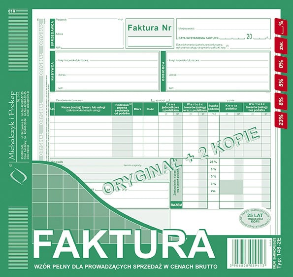 Faktura 2/3 A-4(o+2k)-płat./odb.(b)