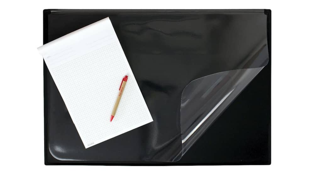 MATA NA BIURKO Z FOLIĄ CZARNA