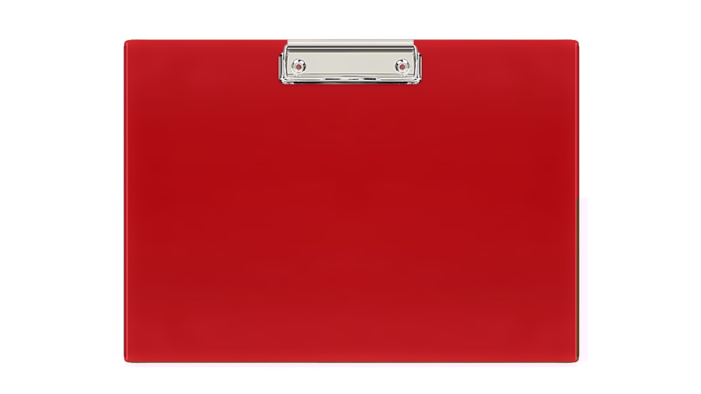 KLIP A-4 DESKA - ZAMEK NA DŁUGIM BOKU CZERWONY