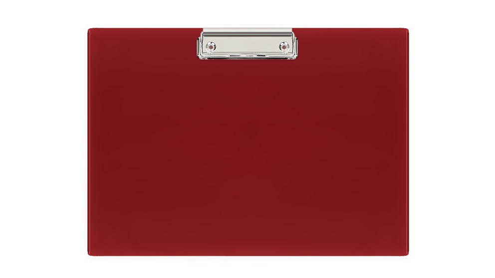 KLIP A-4 DESKA - ZAMEK NA DŁUGIM BOKU BORDO