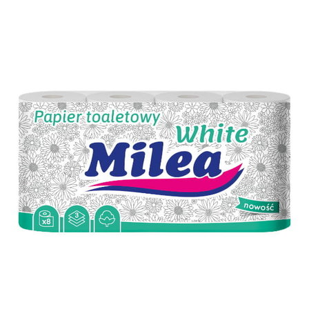 Papier Toaletowy Milea op.8szt. Biały