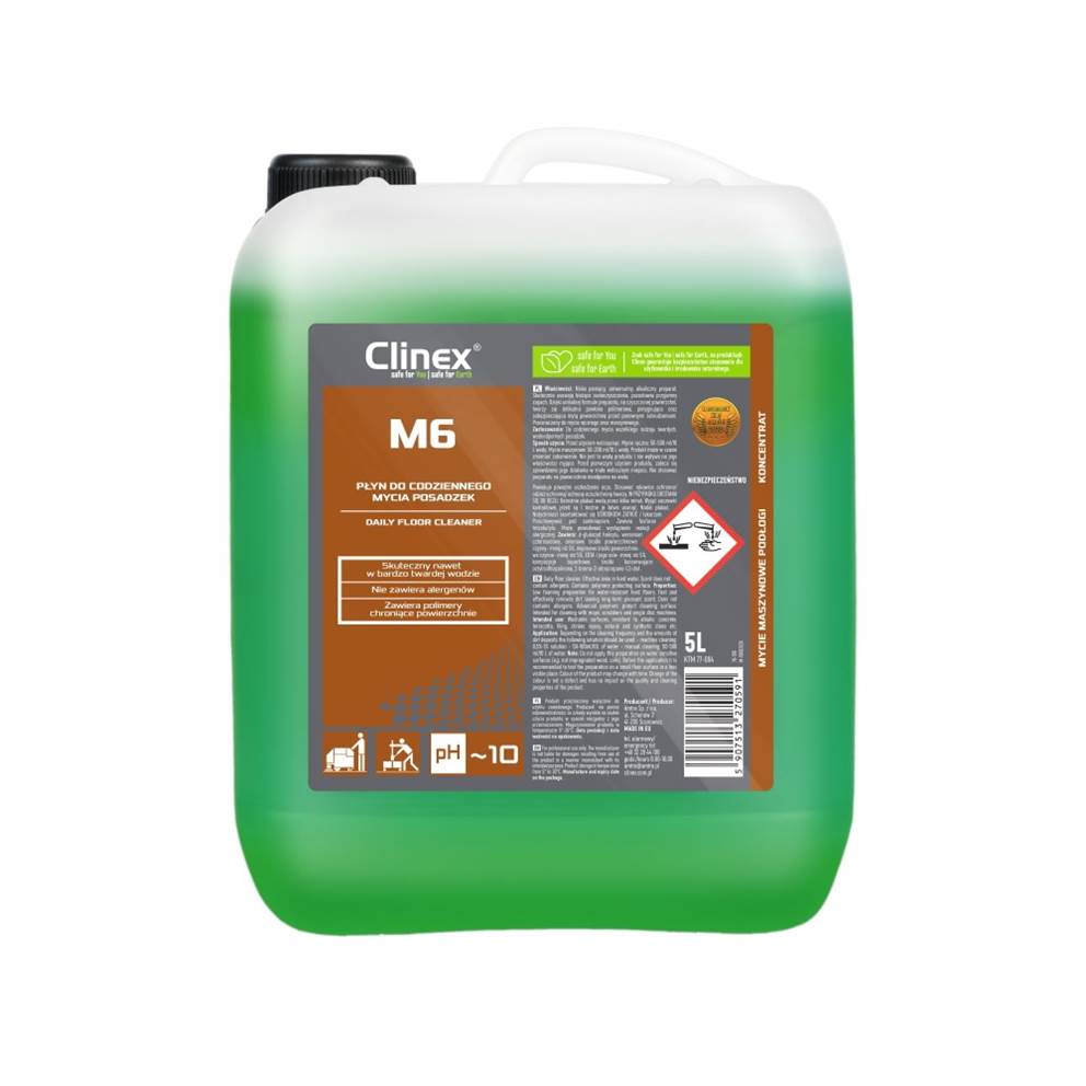 Płyn CLINEX M6 Medium 5L, do mycia mikroporowatych posadzek