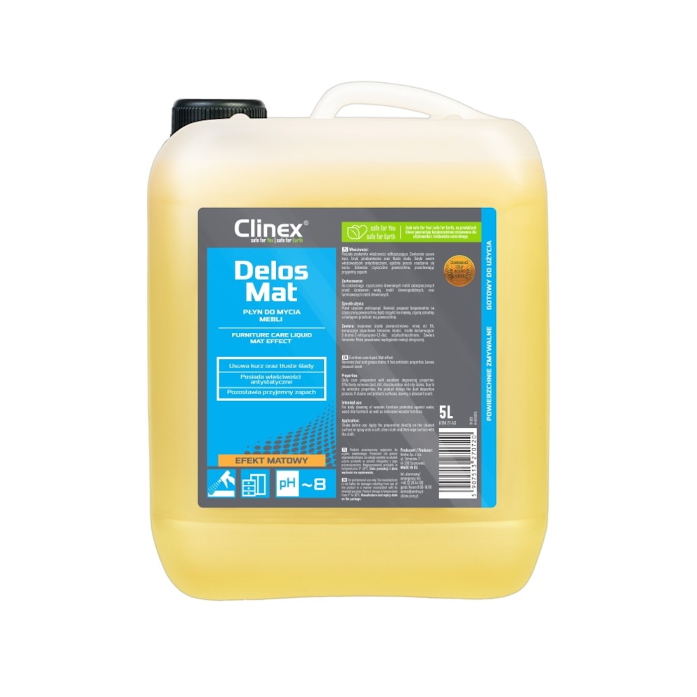 Płyn do pielęgnacji mebli CLINEX Delos Mat 5L