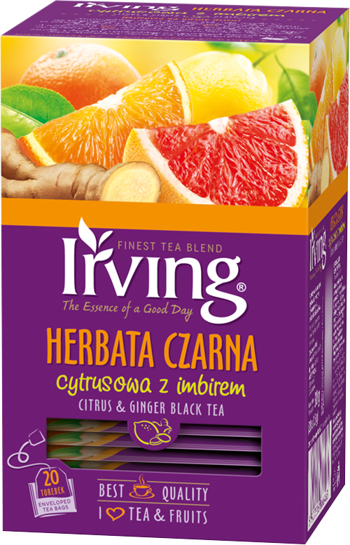 Herbata czarna Irving cytrusowa z imbirem 20 szt.