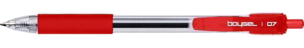 PIÓRO ŻELOWE BOY-GEL BG-EKO przeźroczysta końcówka  B/CZERWONY
